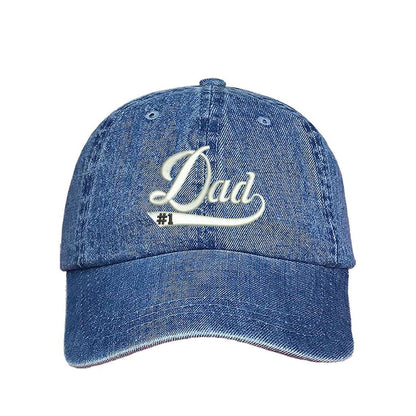 Light Denim baseball hat embroidered with 