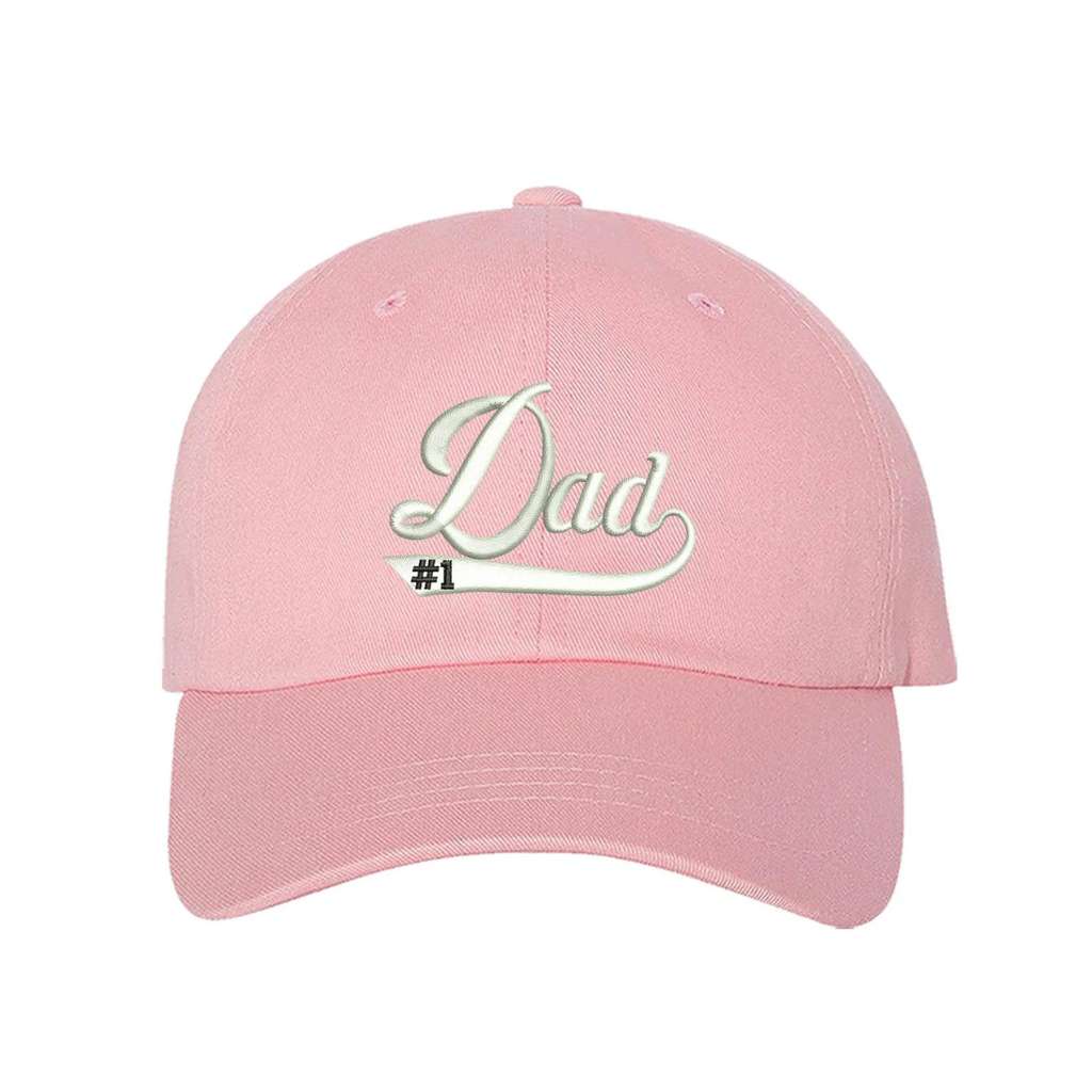 Light Pink baseball hat embroidered with 