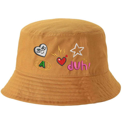 Burnt Orange bucket hat embroidered with 5 logos-DSY Lifestyle