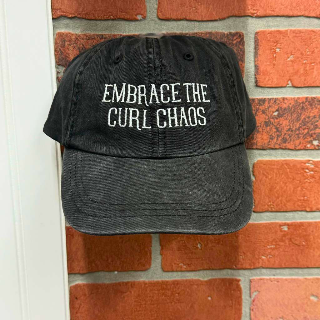 Embrace the Curl Chaos Baseball Hat | Curly Hair Baseball Cap for Women