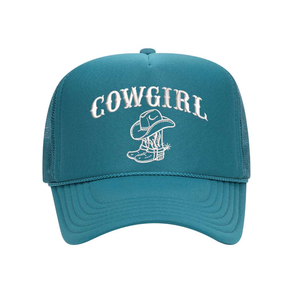 Cow Girl With Boots Foam Trucker Hat