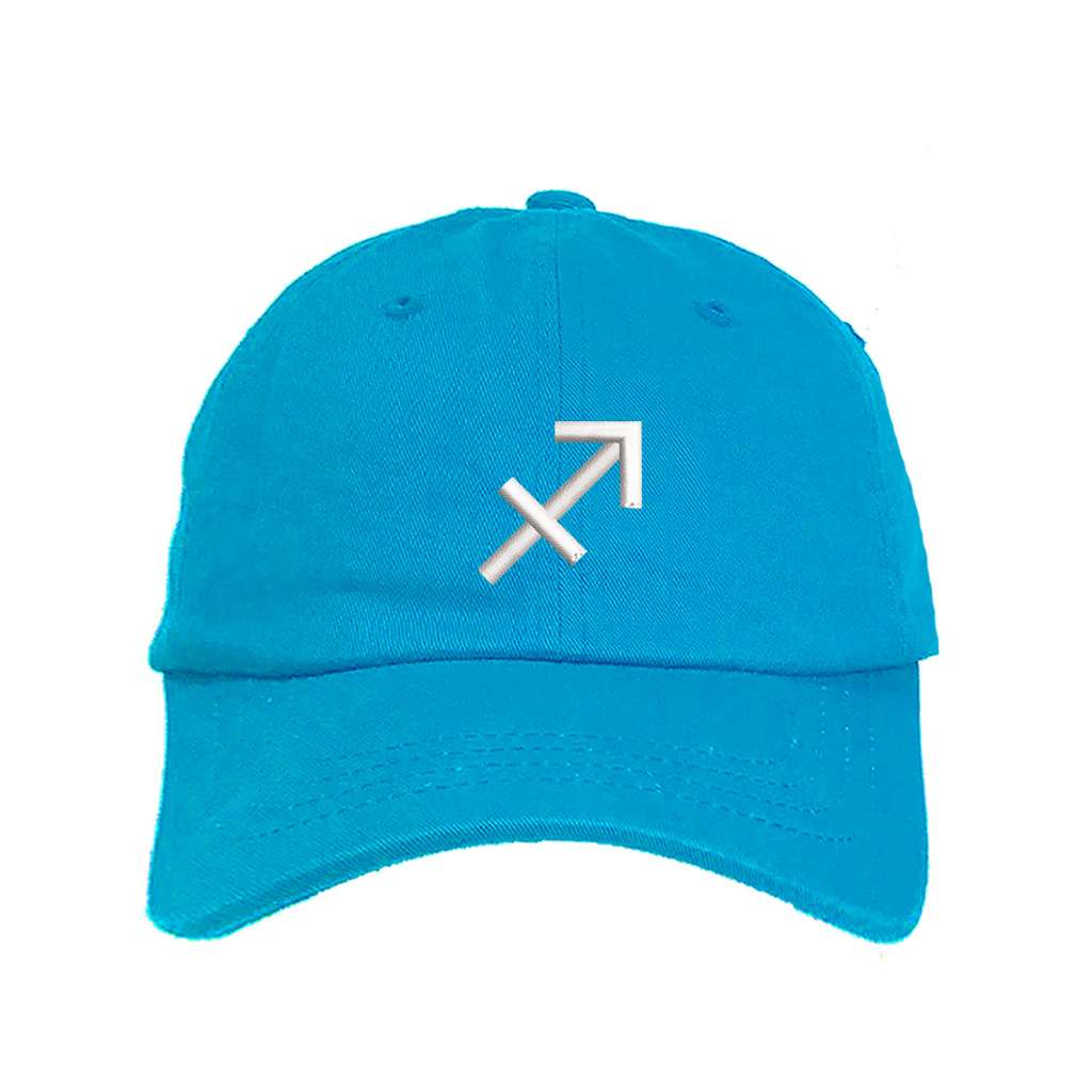 Aqua baseball hat embroidered with the sagittarius zodiac sign-DSY Lifestyle