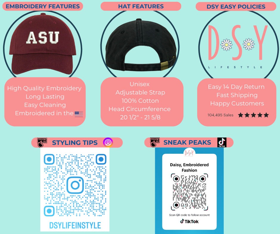 DSY Lifestyle Infographic for baseball caps