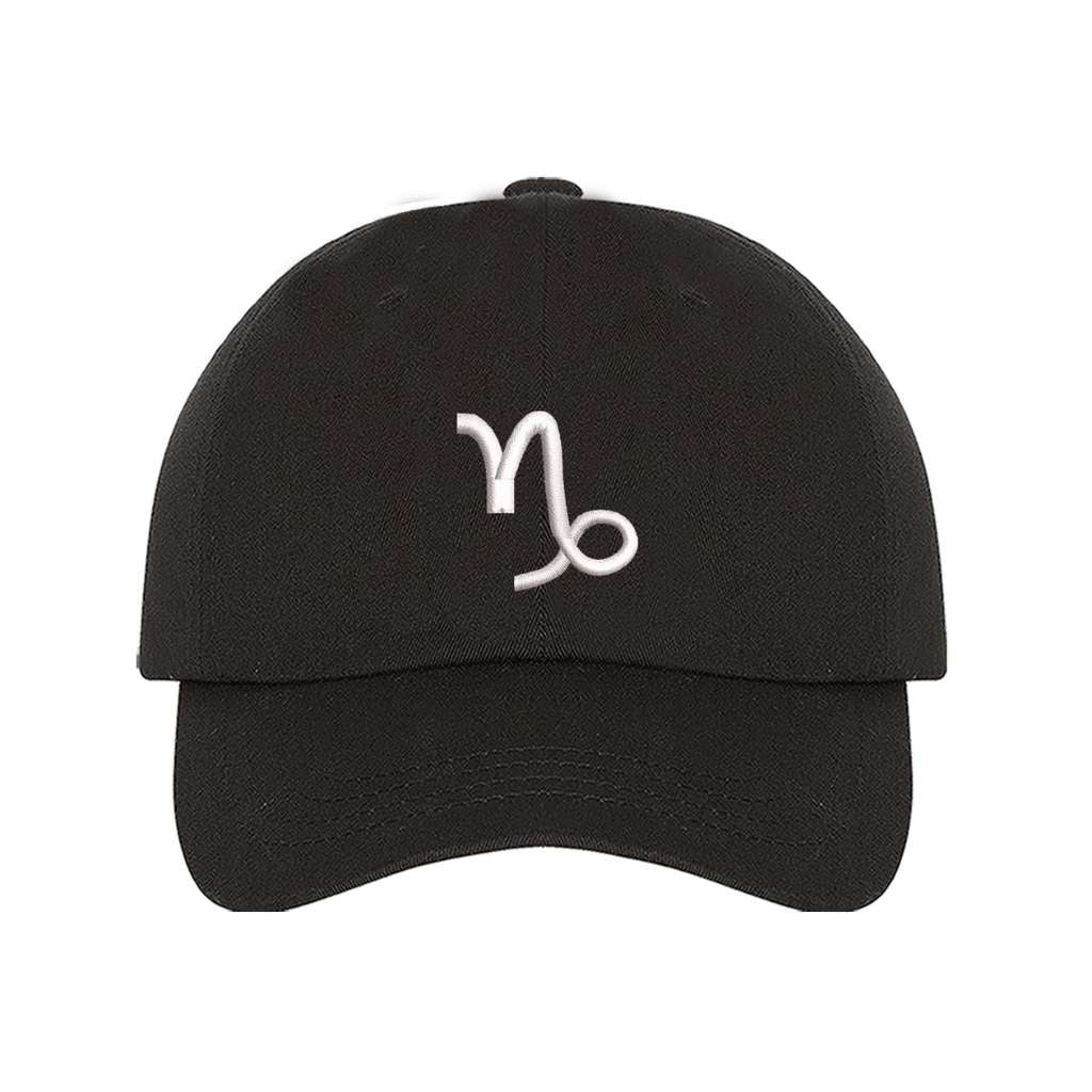 Black baseball hat embroidered with the capricorn zodiac sign-DSY Lifestyle 