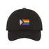 Black baseball hat embroidered with the dan quasar pride flag-DSY Lifestyle