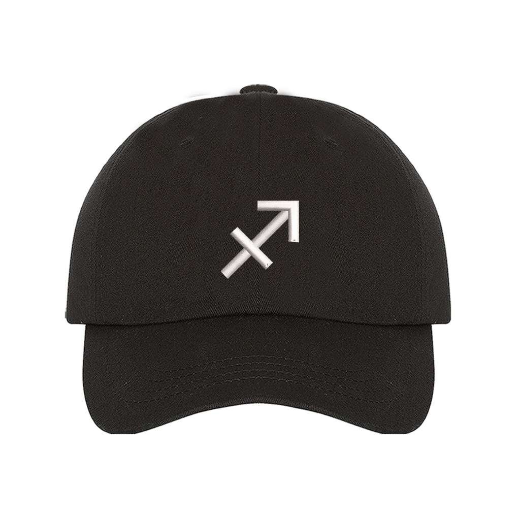 Black baseball hat embroidered with the sagittarius zodiac sign-DSY Lifestyle