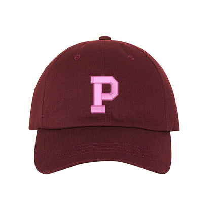 Custom Color Baseball Cap with Embroidered Letter Initials