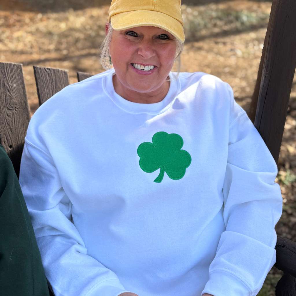 Clover Sweatshirt | St Patricks Day Embroidered Sweatshirt