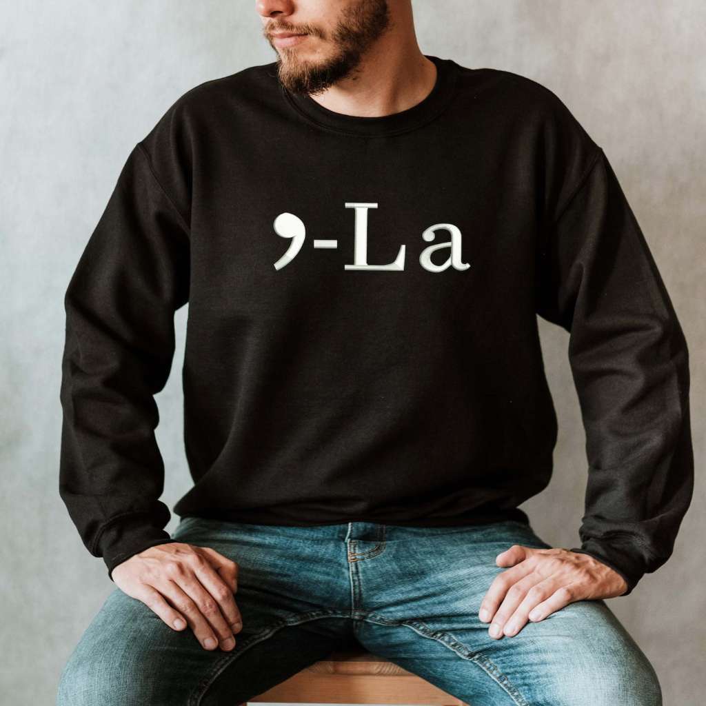 Comma La Embroidered Sweatshirt | Kamala Harris 2024