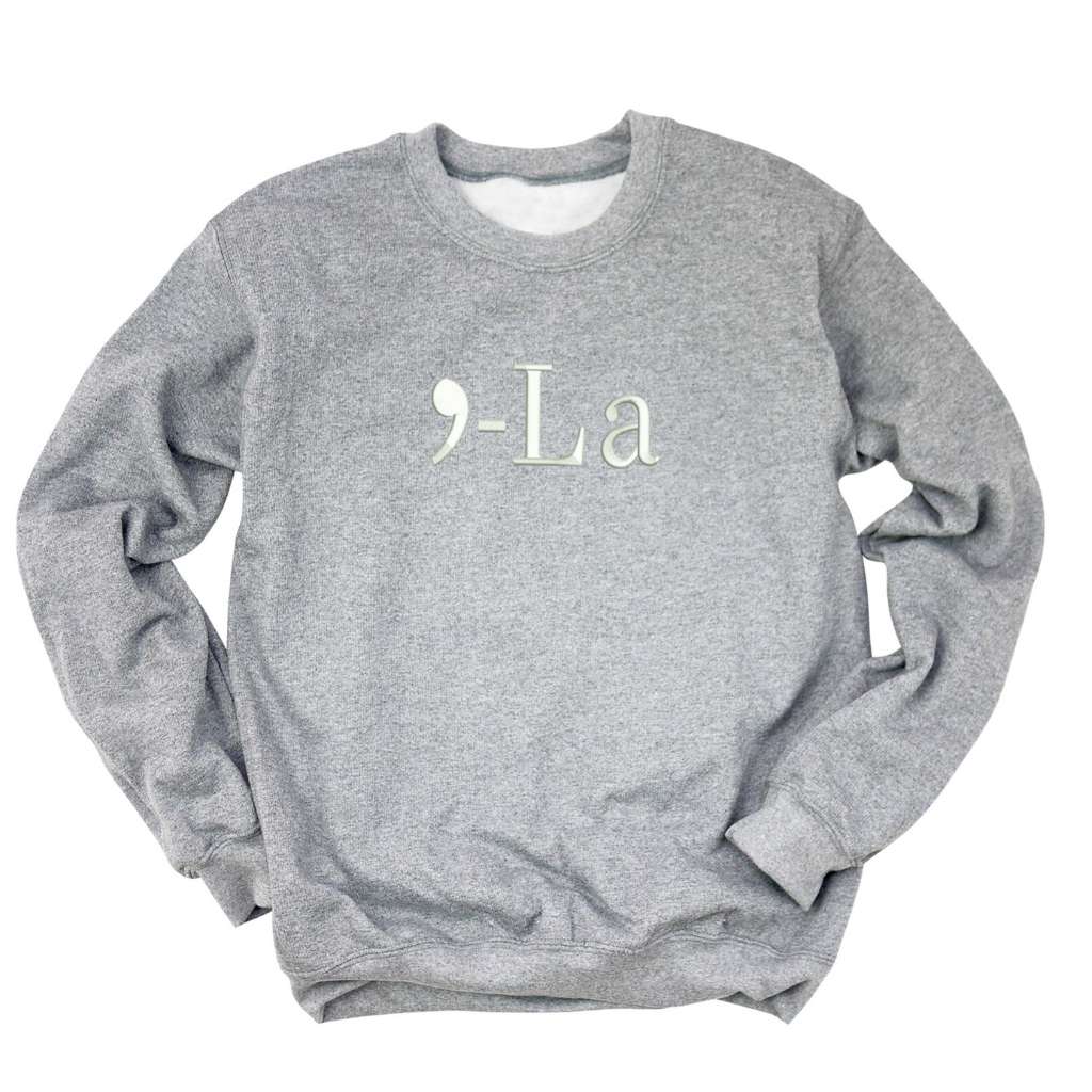 Comma La Embroidered Sweatshirt | Kamala Harris 2024