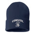 Navy beanie embroidered with the phrase cowgirl and a pair of cowgirl boots-DSY Lifestyle