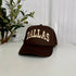 Brown  5-panel baseball hat featuring “Dallas” embroidered in bold lettering, offering a modern yet classic streetwear look - DSY Lifestyle