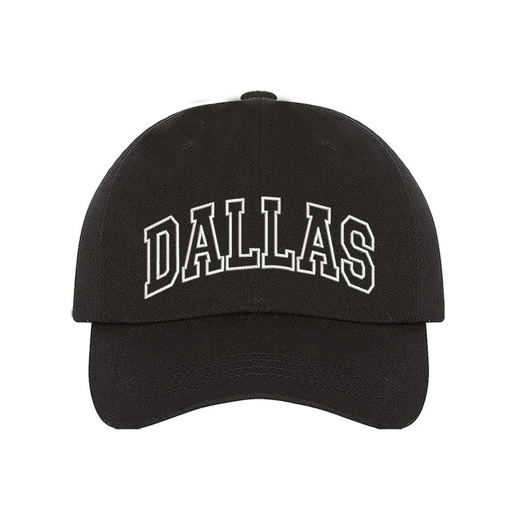 Black Bold, embroidered hat featuring the outline of Dallas, perfect for proud city lovers – DSY Lifestyle.