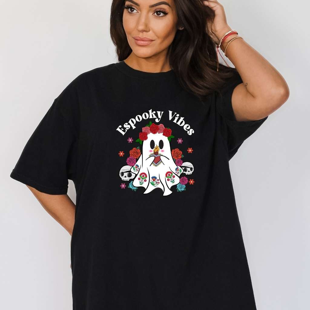 Espooky Vibes Tee | Mexican Ghost Retro Halloween Shirt