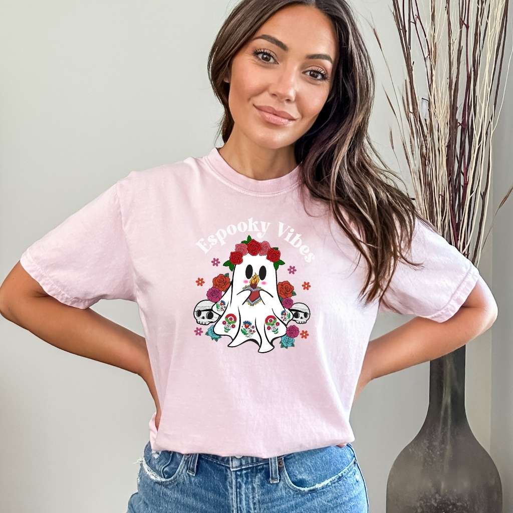 Espooky Vibes Tee | Mexican Ghost Retro Halloween Shirt