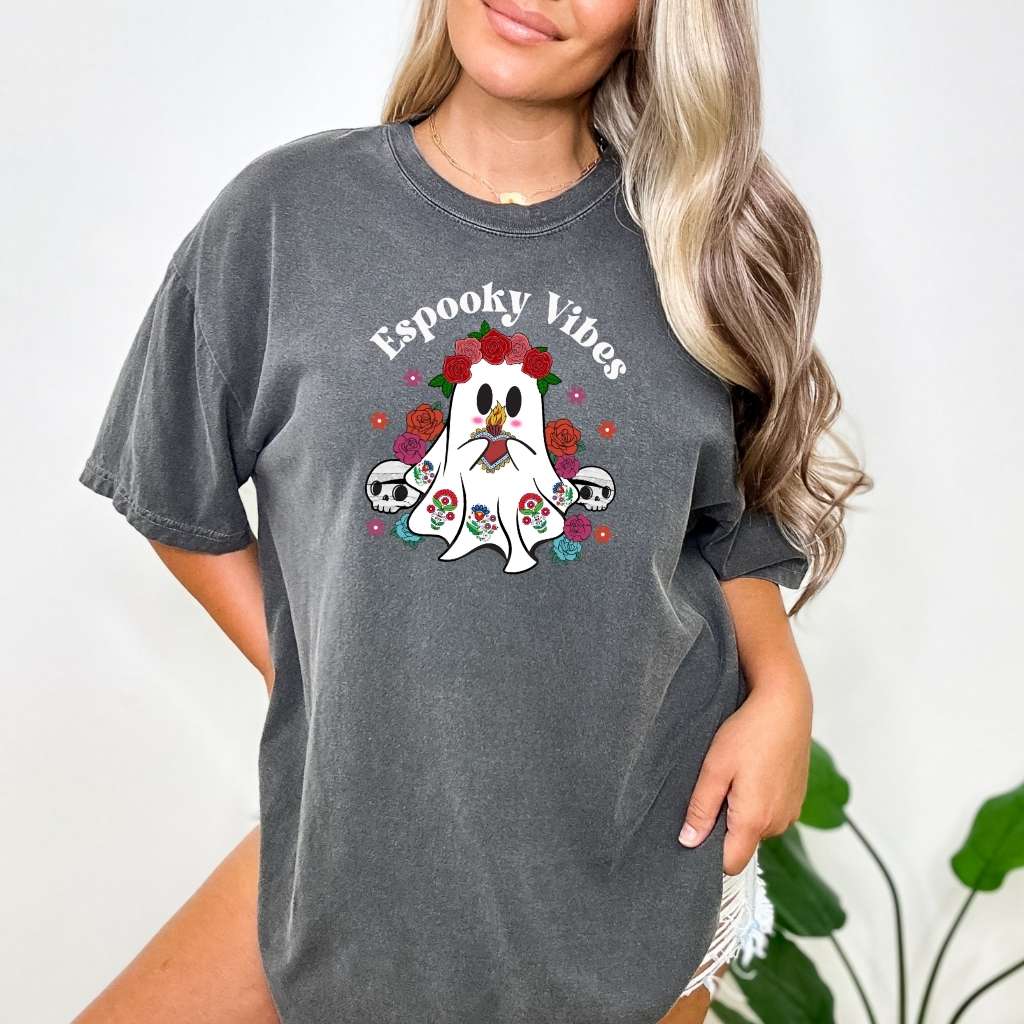 Espooky Vibes Tee | Mexican Ghost Retro Halloween Shirt