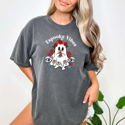 Espooky Vibes Tee | Mexican Ghost Retro Halloween Shirt