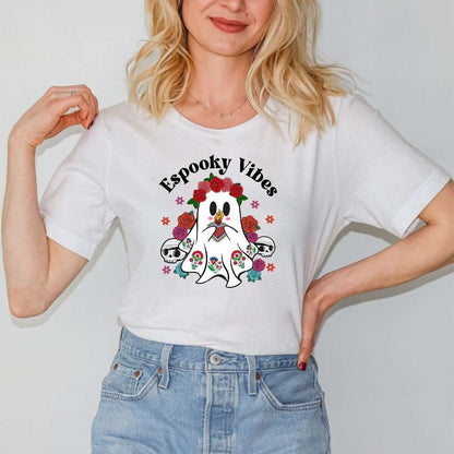 Espooky Vibes Tee | Mexican Ghost Retro Halloween Shirt