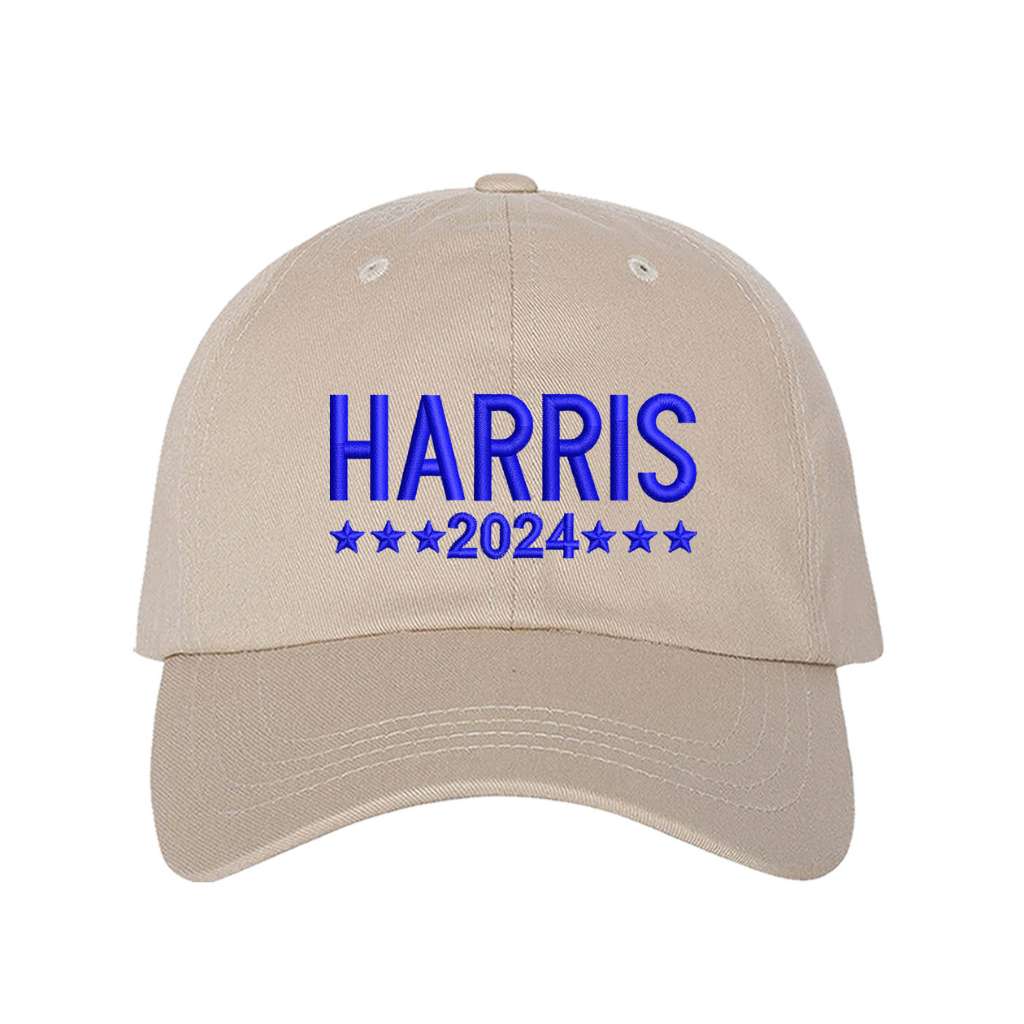 Stone baseball hat embroidered with the phrase harris 2024-DSY Lifestyle