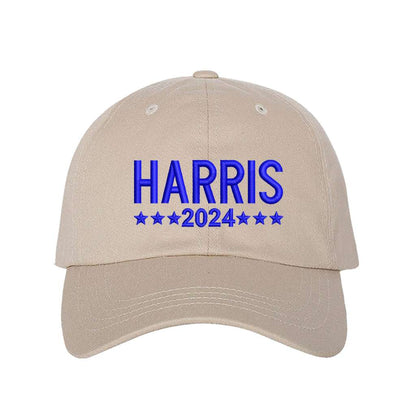 Stone baseball hat embroidered with the phrase harris 2024-DSY Lifestyle