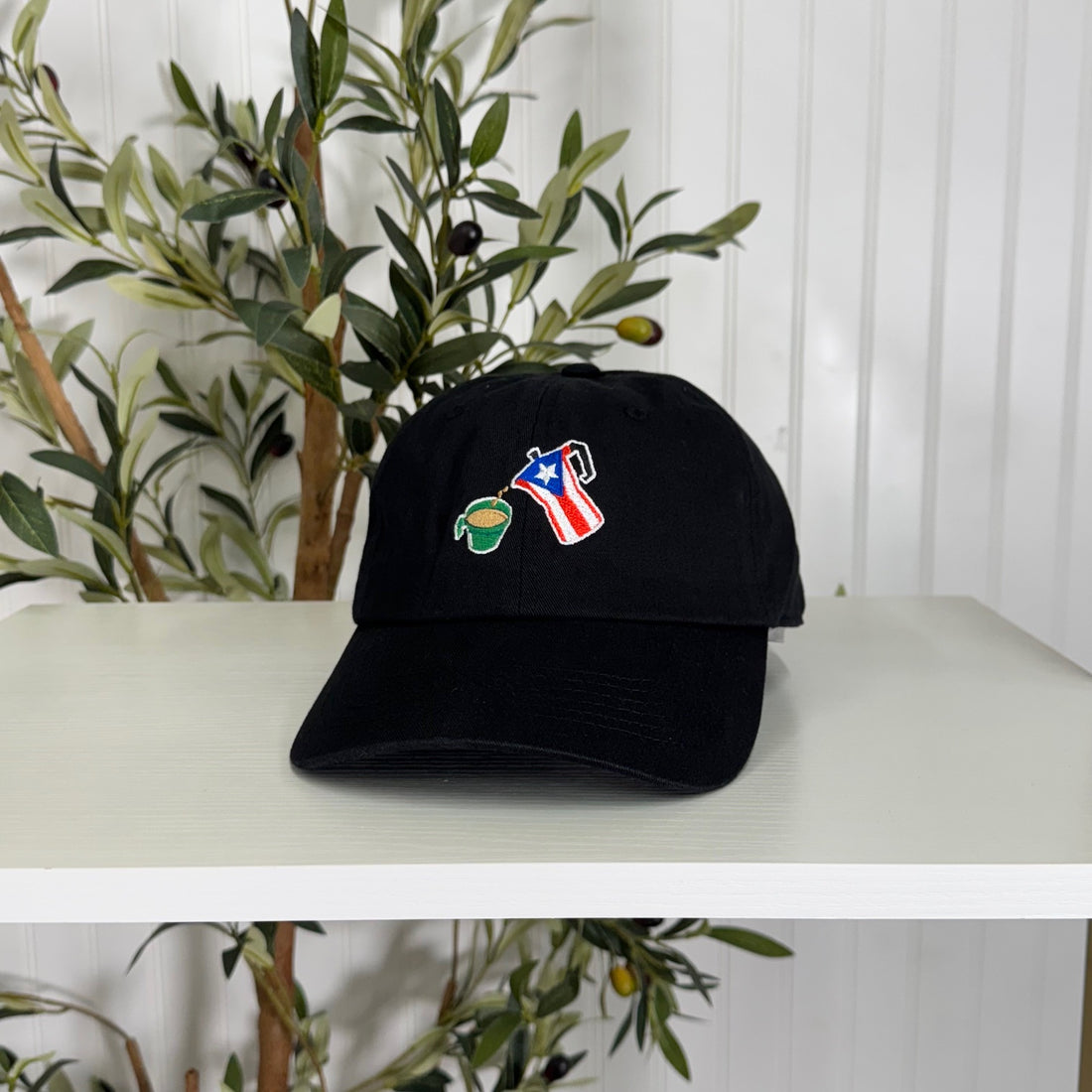 Greca &amp; Café Nostalgia Embroidered Baseball Hat – Puerto Rican Baseball Cap