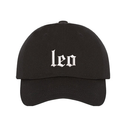 Leo Old English Writing Baseball Hat