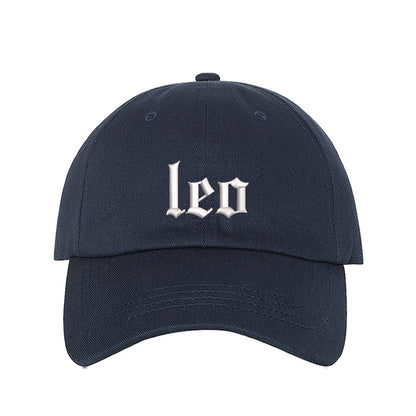 Leo Old English Writing Baseball Hat