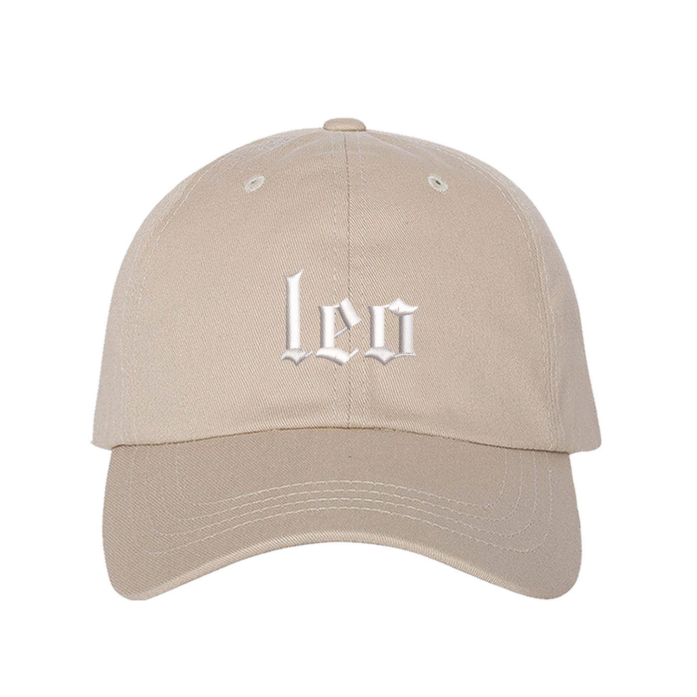 Leo Old English Writing Baseball Hat