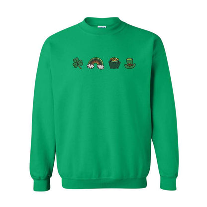 Lucky Charm embroidered Kelly Green Sweatshirt - DSY Lifestyle