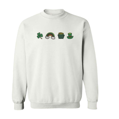 Lucky Charm embroidered White Sweatshirt - DSY Lifestyle