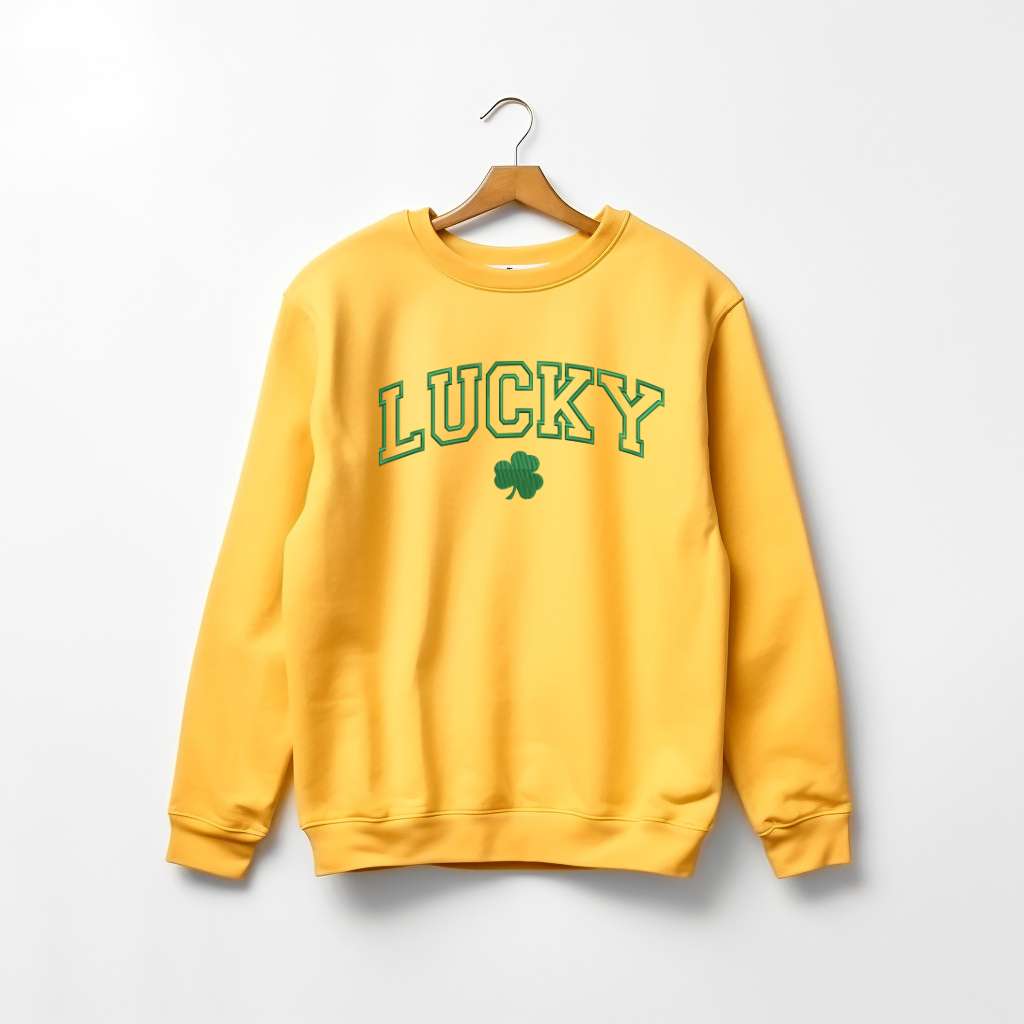 Lucky Clover Sweatshirt | St Patricks Day Embroidered Sweatshirt