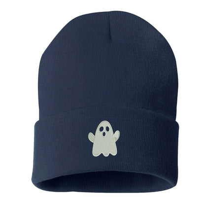 Navy beanie embroidered with a nice ghost - DSY Lifestyle