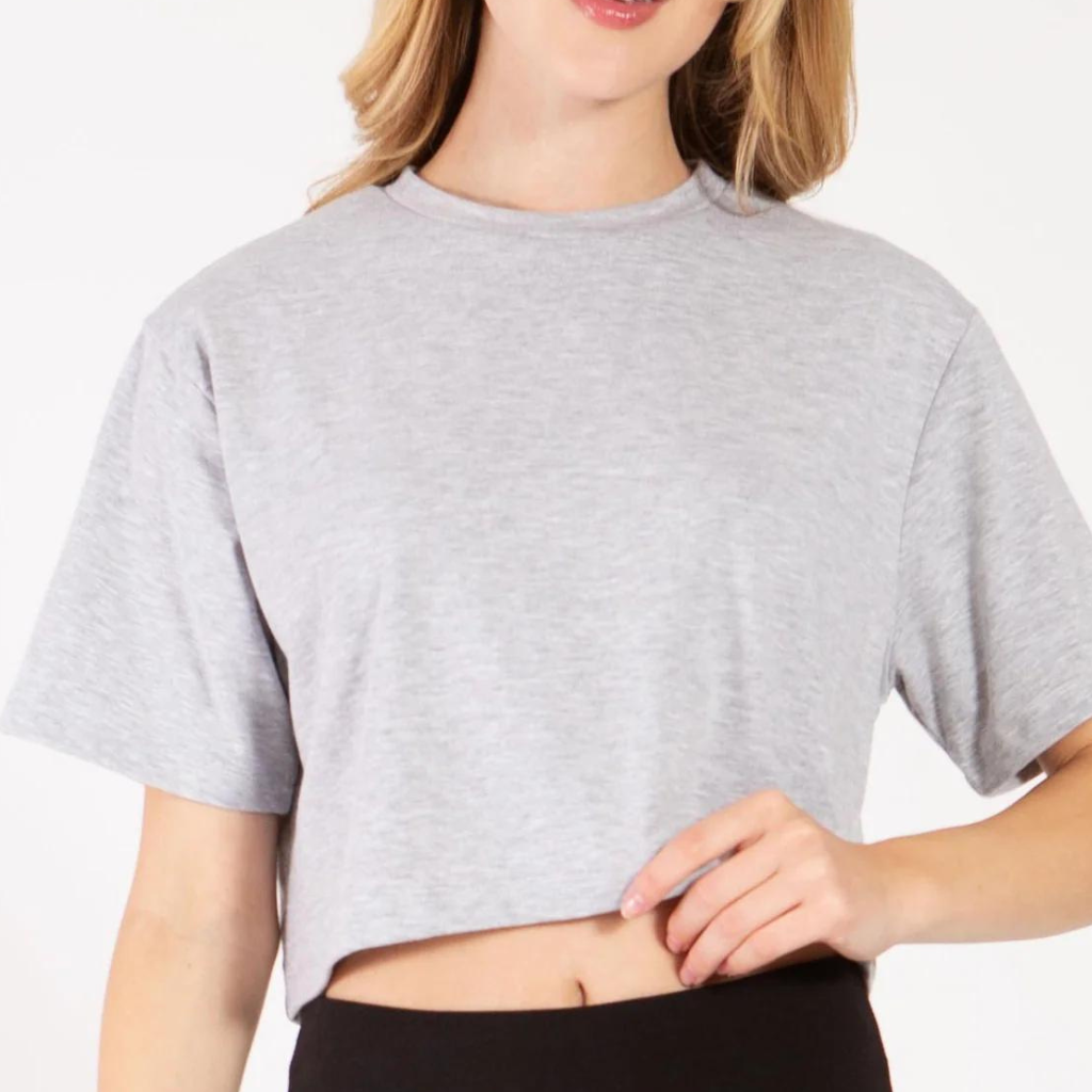 Oversized Short Sleeve Cropped T-Shirt