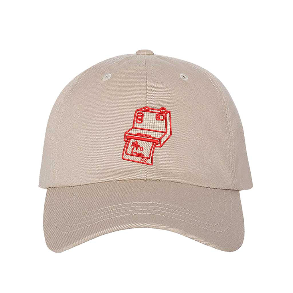 Stone Puerto Rico Camera Embroidered Baseball Hat with a sleek stitched design for photography lovers - DSY Lifestyle