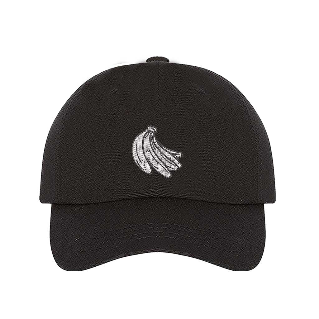 Black  baseball hat with “Plátanos” embroidered in bold lettering, celebrating Puerto Rican culture with a fun and stylish touch - DSY Lifestyle