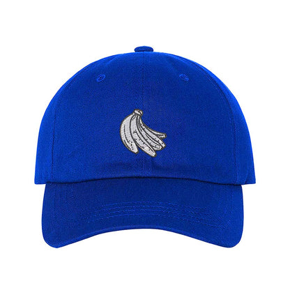 Royal Blue baseball hat with “Plátanos” embroidered in bold lettering, celebrating Puerto Rican culture with a fun and stylish touch - DSY Lifestyle