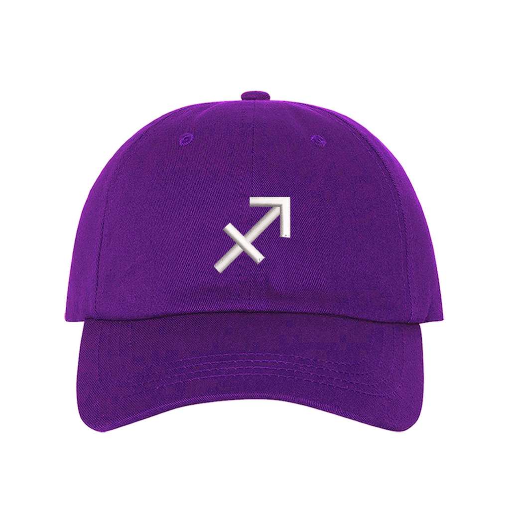 Purple baseball hat embroidered with the sagittarius zodiac sign-DSY Lifestyle
