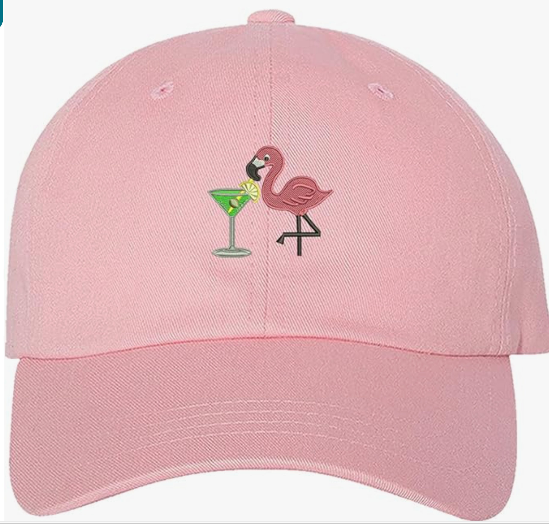 Flamingo Martini Baseball Cap