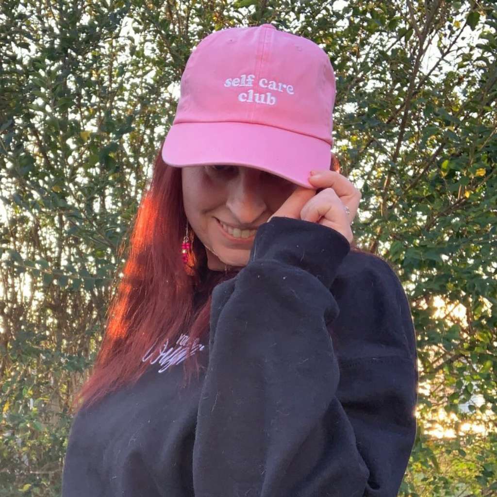 Self Care Club Baseball Cap in pink - DSY Lifestyle