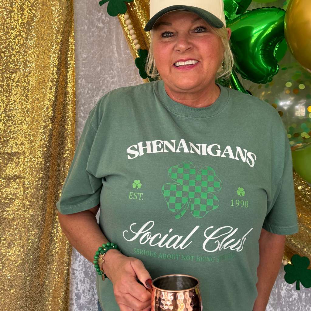 Shenanigans Social Club Washed Unisex Tshirt - St Patrick&