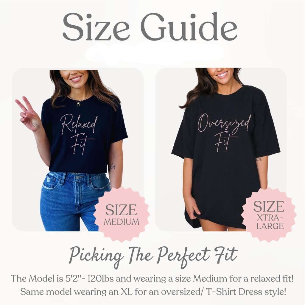 Size Guide for Unisex Washed Tshirt - DSY Lifestyle