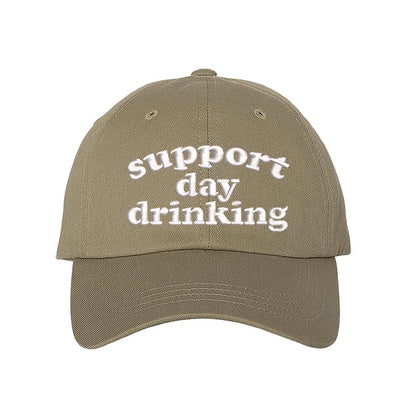 Support Day Drinking embroidered funny baseball cap