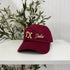 Burgundy TX 3D Dallas Embroidered Baseball Cap with raised 3D embroidery of "Dallas", a curved brim, and an adjustable strap, designed for comfort and everyday wear - DSY Lifestyle