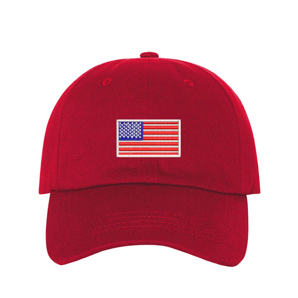 USA Flag Hat - Embroidered American Flag Baseball Cap