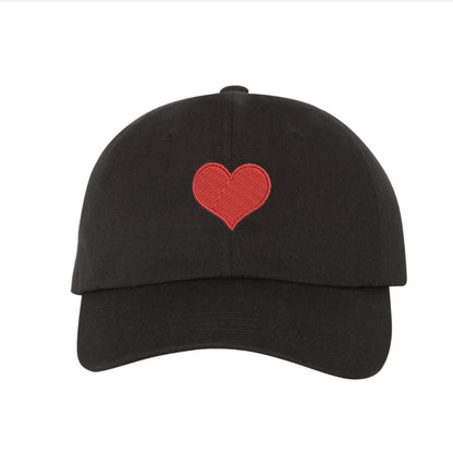 Red Heart Black Baseball Cap - DSY Lifestyle