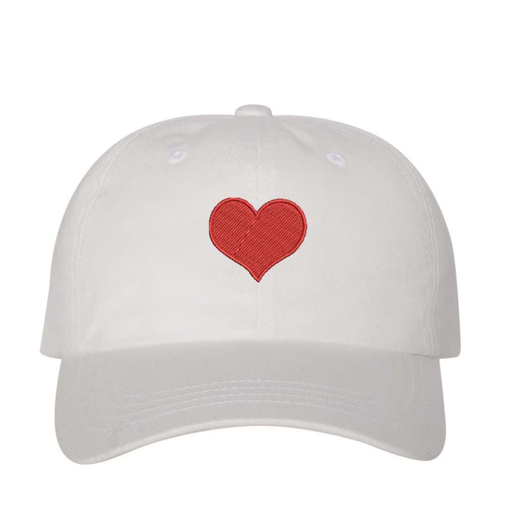 Red Heart White  Baseball Cap - DSY Lifestyle