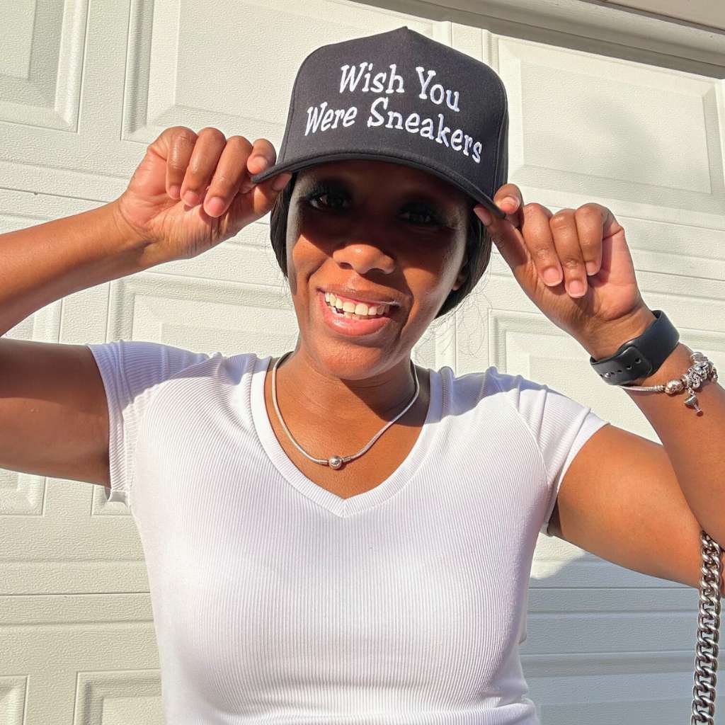 Wish You Were Sneakers 5 Panel Baseball Hat