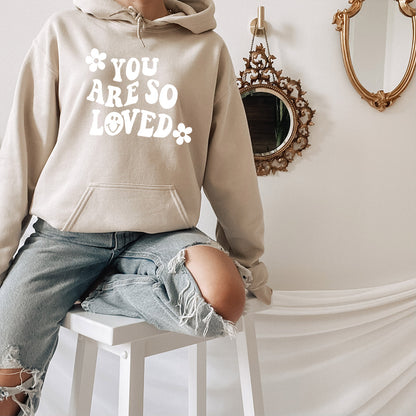 Sand sweatshirt printed with You are so loved - DSY Lifestyle