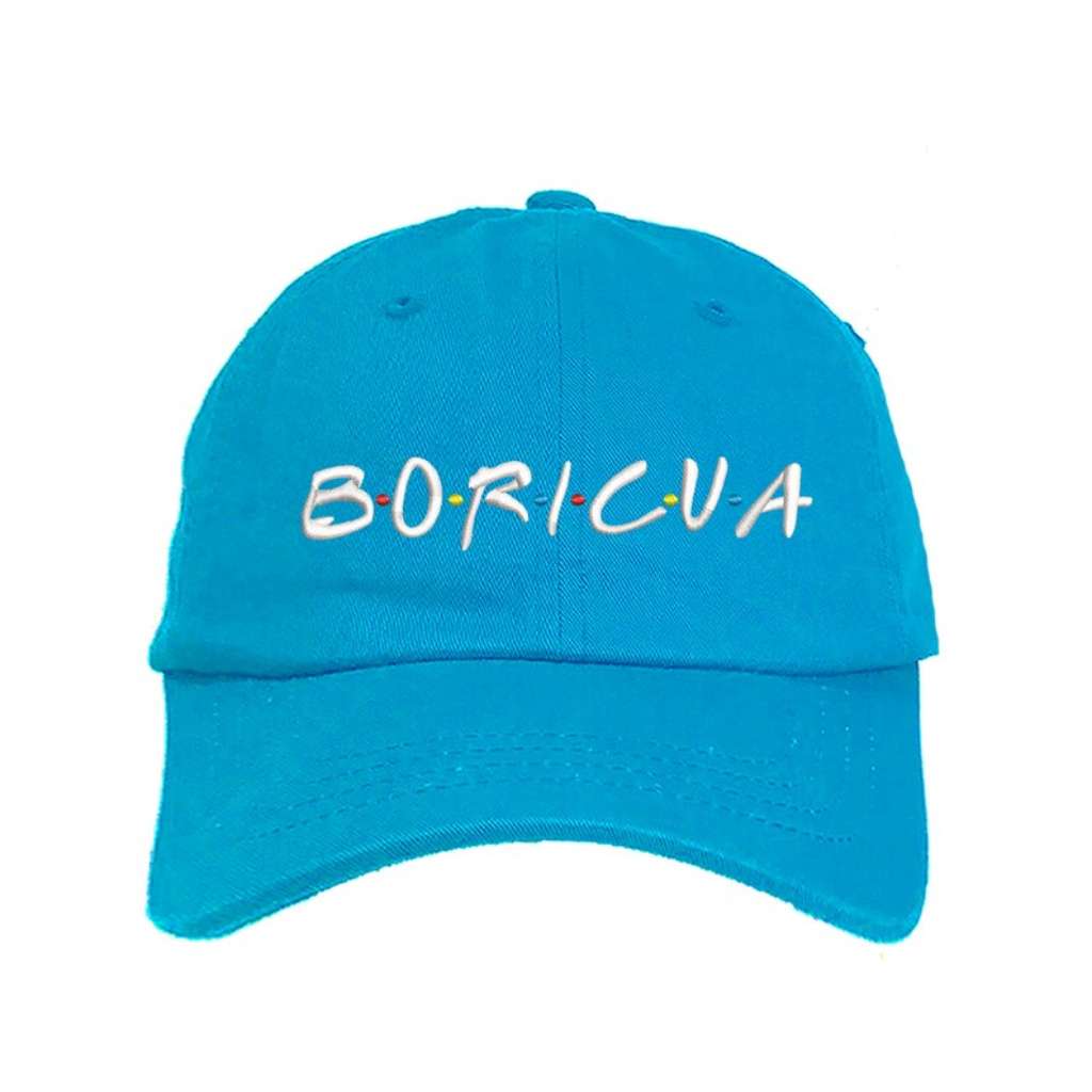 Cyan Blue baseball hat embroidered with phrase Borica - DSY Lifestyle