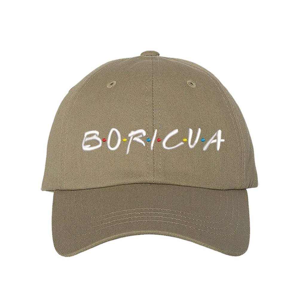 Khaki baseball hat embroidered with the phrase Borica - DSY Lifestyle